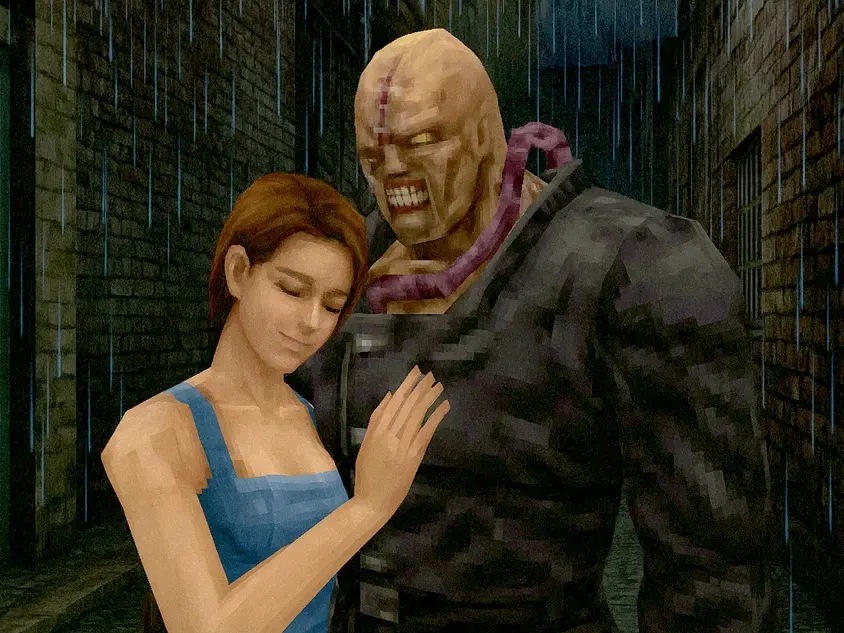 Jill Valentine y Nemesis Enamorados